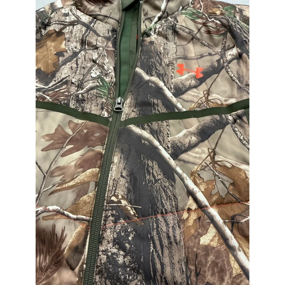 Under Armour Realtree‎ Camo Insulated Vest Hunting Outdoor Green Orange Mens M